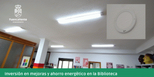 Nueva iluminación eficiente en la Biblioteca